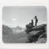 Cowboys op een bergkam muismat (Voorkant)