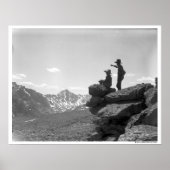 Cowboys op een bergkam poster (Voorkant)