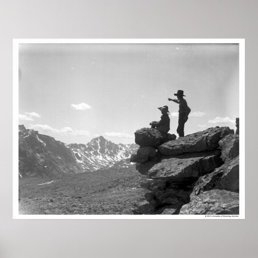 Cowboys op een bergkam poster (Voorkant)