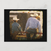 Cowboys op een Rodeohek TTV Briefkaart (Voorkant)