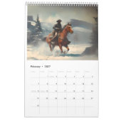 Cowboys op paarden kalender (Feb 2027)