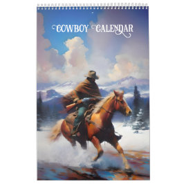 Cowboys op paarden kalender