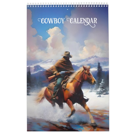Cowboys op paarden kalender (Hoes)