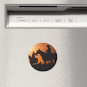cowboys op paarden magneet (Insitu (Vaatwasser))