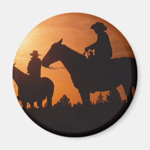 cowboys op paarden magneet