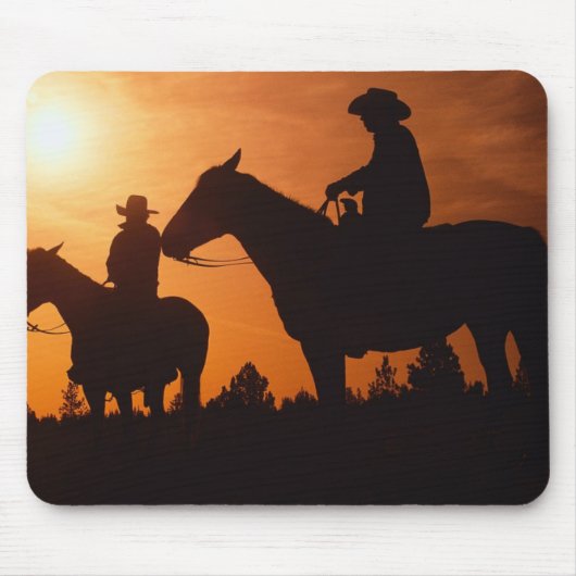 cowboys op paarden muismat (Voorkant)