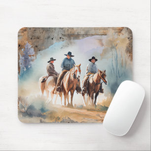 Cowboys op paarden muismat