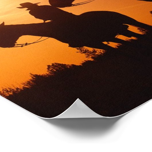 cowboys op paardencanvas poster (Hoek)