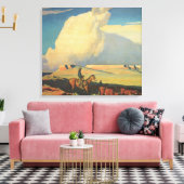 cowboys, open bereik door Maynard Dixon Canvas Afdruk (Insitu (Woonkamer))