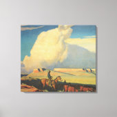  cowboys, open bereik door Maynard Dixon Canvas Afdruk (Voorkant)