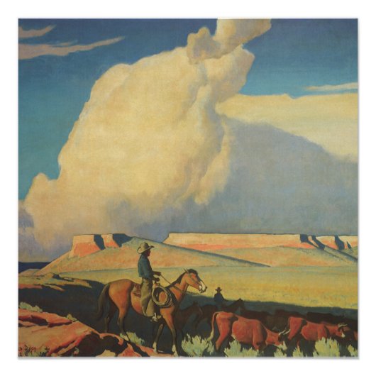 cowboys, open bereik door Maynard Dixon Poster (Voorkant)