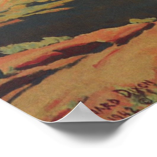  cowboys, open bereik door Maynard Dixon Poster (Hoek)