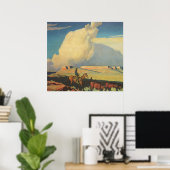  cowboys, open bereik door Maynard Dixon Poster (Thuiskantoor)