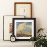 cowboys, open bereik door Maynard Dixon Poster<br><div class="desc">Open Range (1942) van Maynard Dixon is een Amerikaans schilderij van het Westen met mooie kunst. Een cowboyrancher die zijn paard op de vlakten van het zuidwesten rijdt. Hij herft zijn koeien, stieren en vee op de prairie. De grote witte wolken vullen de hemel over de open gebieden van het...</div>