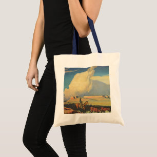 cowboys, open bereik door Maynard Dixon Tote Bag