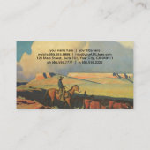  cowboys, open bereik door Maynard Dixon Visitekaartje (Achterkant)