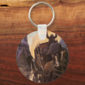  cowboys, opgesloten in Canyon door NC Wyeth Sleutelhanger (Voorkant)