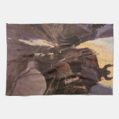  cowboys, opgesloten in Canyon door NC Wyeth Theedoek (Horizontaal)