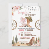 Cowboys Or Cowgirls Gender Reveal Kaart (Voorkant)