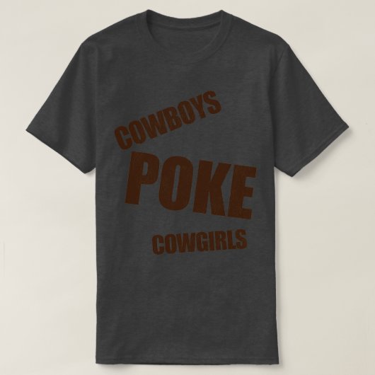 Cowboys POKE Cowgirls T-shirt (Design voorkant)