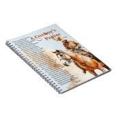 Cowboy's Prayer Western Christelijk Religious Hors Notitieboek (Rechterzijde)