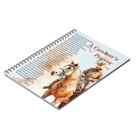 Cowboy's Prayer Western Christelijk Religious Hors Notitieboek (Linkerzijde)