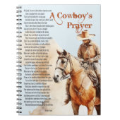 Cowboy's Prayer Western Christelijk Religious Hors Notitieboek (Voorkant)