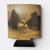 Cowboys Racing the Sunset Surreal Blikjeskoeler (Achterkant)