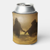 Cowboys Racing the Sunset Surreal Blikjeskoeler (Blikje Achterkant)