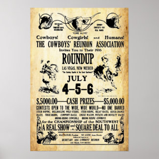 cowboys reunion Roundup Print