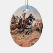 Cowboys roping a steer, 1897 (olie op doek) keramisch ornament (Rechts)