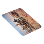 Cowboys roping a steer, 1897 (olie op doek) magneet (Rechterzijde)