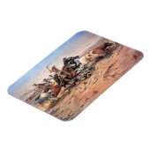 Cowboys roping a steer, 1897 (olie op doek) magneet (Linkerzijde)