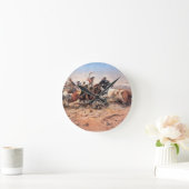 Cowboys roping a steer, 1897 (olie op doek) ronde klok (Huis)