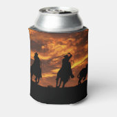 Cowboys Roping Steer Country Western Blikjeskoeler (Blikje Achterkant)