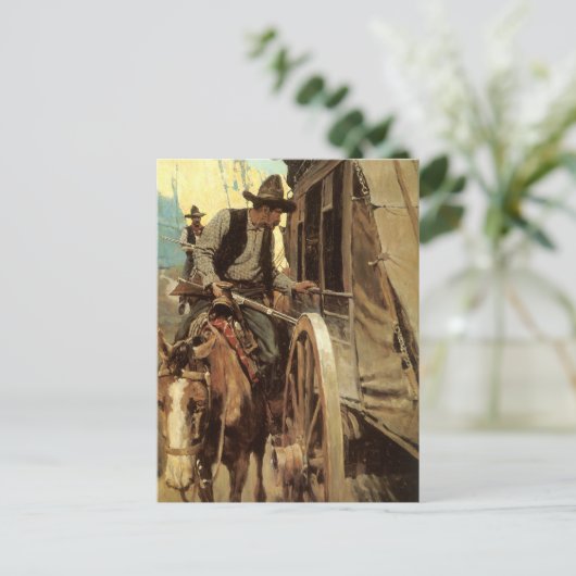  cowboys The Admirable Outlaw by NC Wyeth Briefkaart (Staand voorkant)