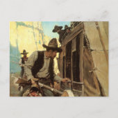  cowboys The Admirable Outlaw by NC Wyeth Briefkaart (Voorkant)