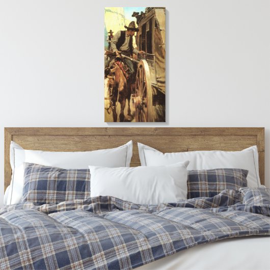 cowboys The Admirable Outlaw by NC Wyeth Canvas Afdruk (Insitu (Slaapkamer))