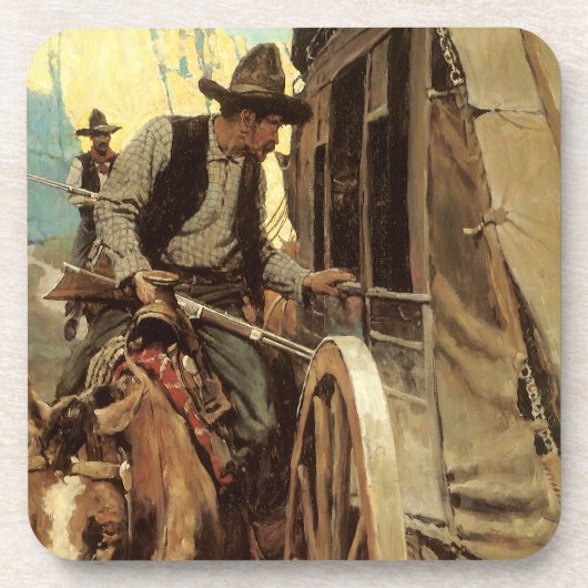  cowboys The Admirable Outlaw by NC Wyeth Drankjes Onderzetter (Voorkant)