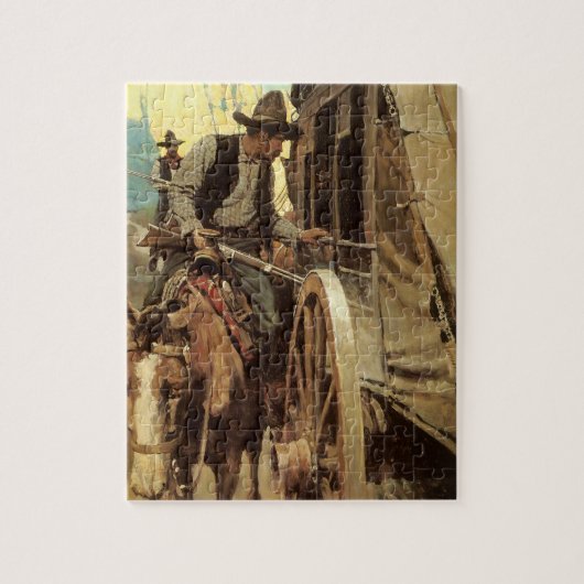  cowboys The Admirable Outlaw by NC Wyeth Legpuzzel (Verticaal)