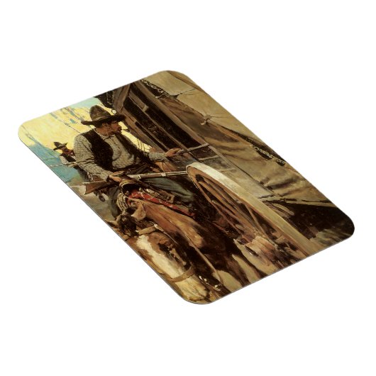  cowboys The Admirable Outlaw by NC Wyeth Magneet (Rechterzijde)