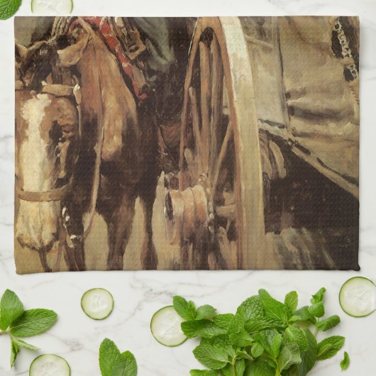  cowboys The Admirable Outlaw by NC Wyeth Theedoek (Gevouwen)