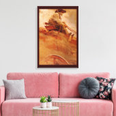 cowboys The Ore Wagon by NC Wyeth Canvas Afdruk (Insitu (Woonkamer))