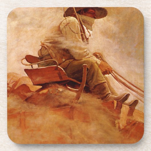 cowboys The Ore Wagon by NC Wyeth Onderzetter (Voorkant)