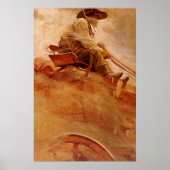 cowboys The Ore Wagon by NC Wyeth Poster (Voorkant)