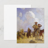  cowboys, The Parkman Outfit by NC Wyeth (Voorkant / Achterkant)