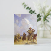  cowboys, The Parkman Outfit by NC Wyeth Briefkaart (Staand voorkant)