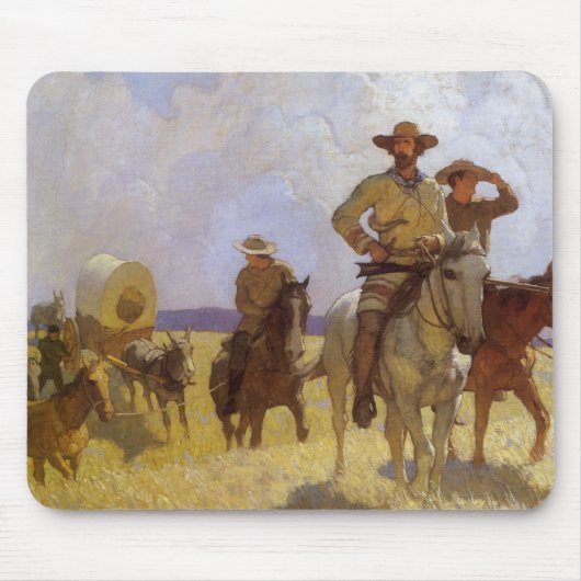  cowboys, The Parkman Outfit by NC Wyeth Muismat (Voorkant)