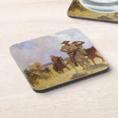  cowboys, The Parkman Outfit by NC Wyeth Onderzetter (Linkerzijde)