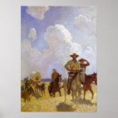 cowboys, The Parkman Outfit by NC Wyeth Poster (Voorkant)